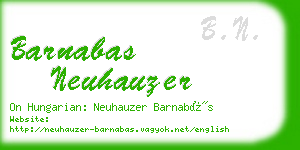 barnabas neuhauzer business card